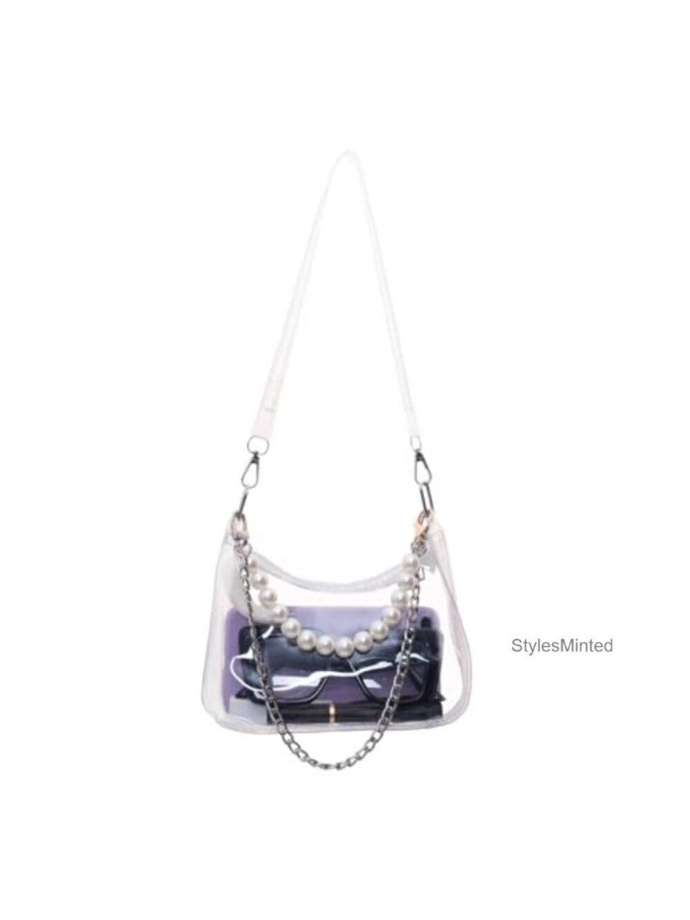 Clear Purse Stadium Approved PVC Transparent Bag 3 Straps Concerts Events